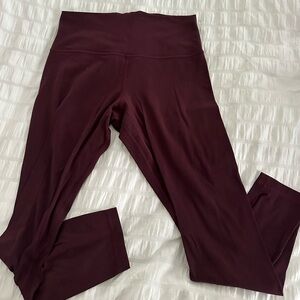 Lululemon align leggings burgundy size 10 some pilling